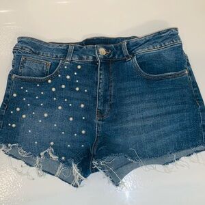Zara denim cut off shorts